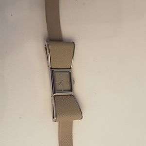 Kate Spade kenmare tan & silver watch